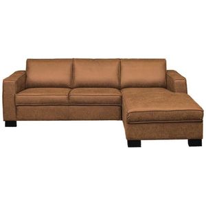 Loungebank - Shuffle - rechts - lederlook Missouri cognac 03