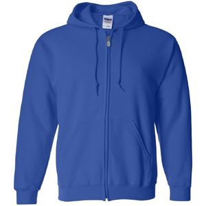 Gildan Zware Blend Unisex Adult Full Zip Hooded Sweatshirt Top (Koninklijk)