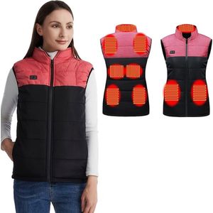 Verwarmde Bodywarmer - Heated Vest - Elektrische Bodywarmer - Jas - Winter - Oplaadbaar - Vrouwen - Maat XL - Roze