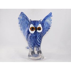 Glazen beeld Uil in Murano stijl