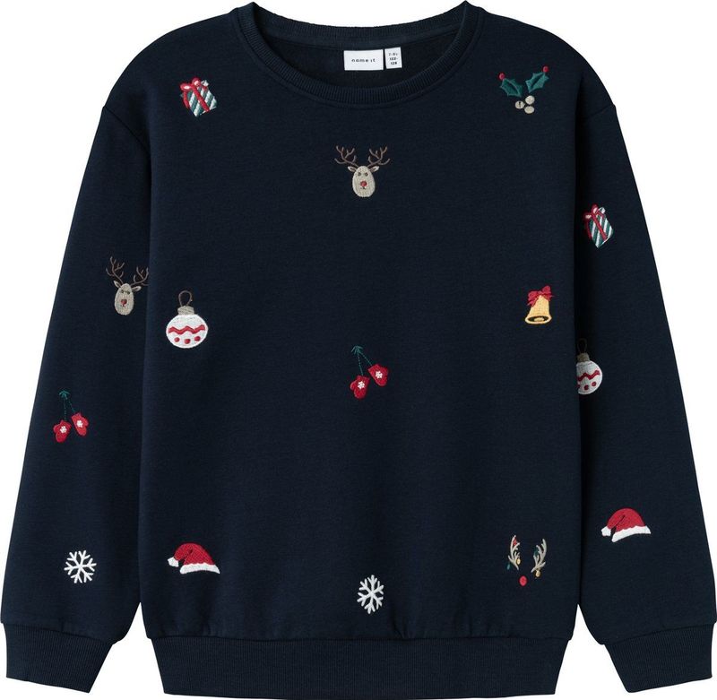 NAME IT NKNRKRINGLE NREG SWEAT BRU Unisex Trui - Maat 158/164
