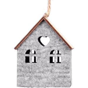 Kersthangers - Pb. 1 Felt House Hanging D.grey 7x5,5x8,5cm