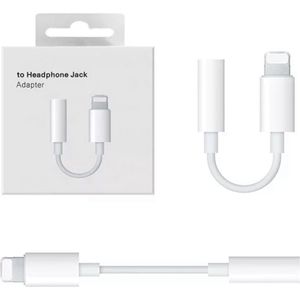 mini Jack naar Lightning adapter| Geschikt voor Apple iPhone - mini jack naar Lightning adapter - 35 mm jack audio aansluiting adapter -Ios 15