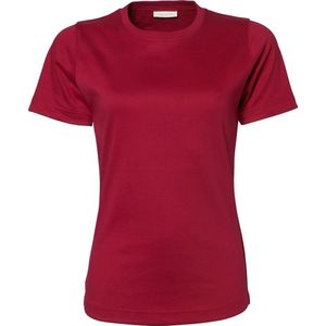 Tee Jays Dames/dames Interlock T-Shirt met korte mouwen (Diep rood)