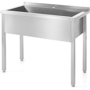 HENDI Enkele spoeltafel - gelast roestvast staal - verstelbare poten - 1000x600x850 mm
