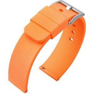 Silicone Rubberen Horlogebandje Oranje 20mm