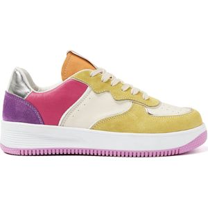 Lazamani Barcelona Leren Dames Sneakers Yellow Maat 40