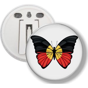 Button Met Clip - Vlinder Vlag Aboriginal