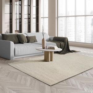 the carpet Premium Wool Handgeweven Vloerkleed, Natuurlijke Vezel Wollen Vloerkleed, Scandinavische Flatweave Stijl Elegantie, 160x230