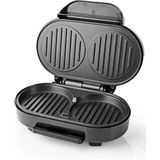 Nedis Hamburgermaker - 1000 W - 23.5 x 10.5 cm - Automatische temperatuurregeling - Kunststof / Metaal