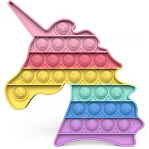 Fidget toys - Pop it - Unicorn - Eenhoorn - Rainbow - Pastel - Multicolor