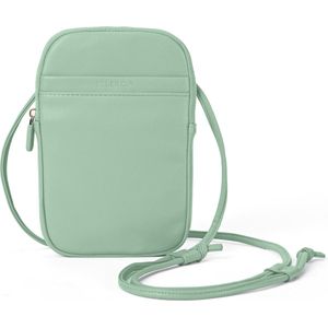 Telefoontasje Dames Crossbody - Selencia Telefoontasje Sports Luxe - Universeel Schoudertasje telefoon - Mintgroen