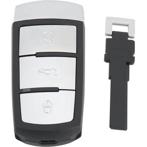 3 Knoppen Key Case Auto Ontsteking Sleutel Case Afstandsbediening Sleutel Shell Cover Compatibel met VW Passat 3C B6 B7 TDI TSI CC Alltrack