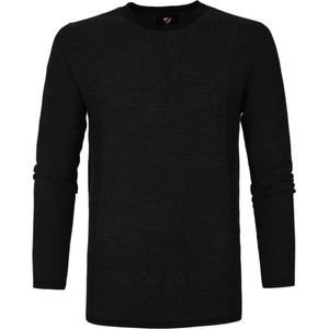 Suitable - Katoen Leo Pullover Zwart - Heren - Maat XL - Modern-fit