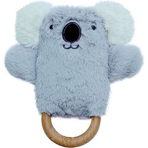 O.B. Designs pluche rammelaar koala Kelly op bijtring - blauw