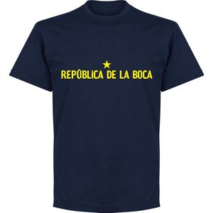 Republica De La Boca Slogan T-Shirt - Navy - 4XL