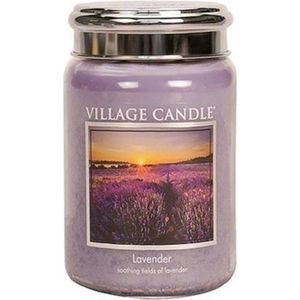Village Candle Geurkaars - Lavender Ø9,5 x 15 cm Wax Paars