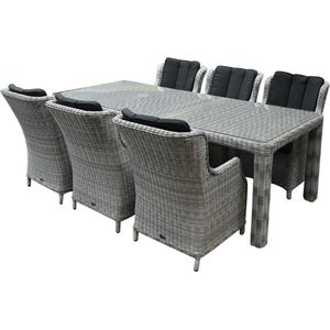 Darwin Bergamo dining tuinset 240x100xH75 cm wit