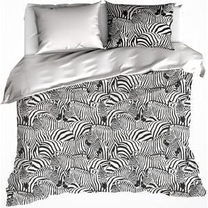 De Witte Lietaer Dekbedovertrek Zebra Cream - Lits Jumeaux - 240 x 220 cm - Katoen Flanel