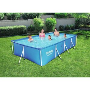 zwembad Pool met reinigingsset, stalen frame, 300 x 201 x 66 cm, pvc