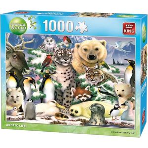 King Puzzel 1000 Stukjes (68 x 49 cm) - Artic Life - Legpuzzel - Dieren