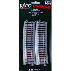 H0 Kato Unitrack 2-290 Gebogen rails 2 stuk(s)
