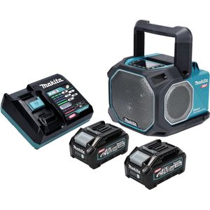 Makita MR 014 GM201 Luidspreker 14,4 / 18 / 40 V AC/DC Bluetooth-microfoon + 2x oplaadbare accu 4,0 Ah + lader