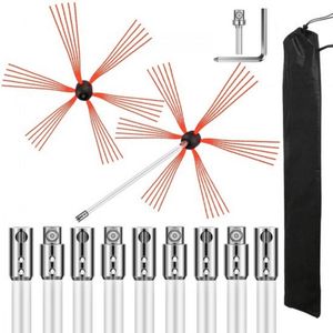 Schoorsteenborstel - 10m Nylon Set - Schoorsteenveger Kit met Accessoires