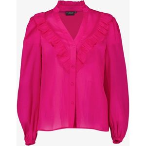 TwoDay dames blouse met ruches roze - Maat L