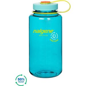 Nalgene Sustain Wide Mouth 1000ml - drinkfles - Cerulean Sustain