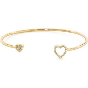 Fate Jewellery Bangle FJ513 - Heart - 925 Zilver, Goud verguld - Hartje