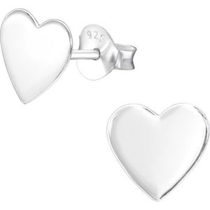 zilveren kinder oorbellen hartje | Oorbellen meisje | Kinderoorbellen meisje zilver | 925 Silver (Echt zilver)