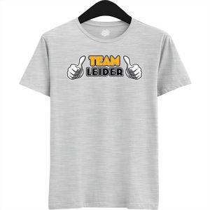 Team Leider | Vrijgezellenfeest Cadeau Man / Vrouw - Bride / Groom To Be Bachelor Party - Grappig Bruiloft Bruid / Bruidegom shirt - T-Shirt - Unisex - Ash Grey - Maat 3XL
