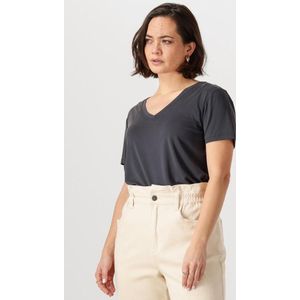Catwalk Junkie Tshirt With Vneck Tops & T-shirts Dames - Shirt - Grijs - Maat 38
