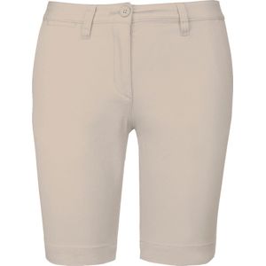 Bermuda/Short Dames 34 NL (36 FR) Kariban Beige 98% Katoen, 2% Elasthan