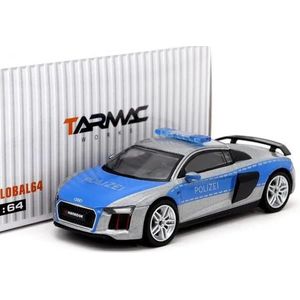 Tarmac Works Audi R8 V10 German Police (Silver/Blue) 1:64