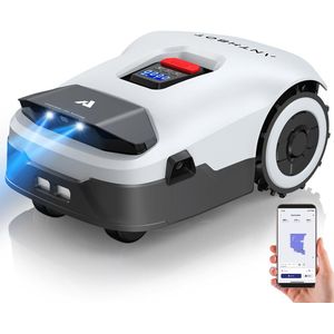 Anthbot Genie 3000 – Slimme Robotmaaier – Automatische Grasmaaier – Tuinmaaier – Maaier – Draadloos 4G/Bluetooth/WiFi – RTK GPS & 4 Camera’s – Obstakeldetectie – App- en Handbediening – IPX6-waterdicht – Stil – Tot 3000 m² – Multi-zone