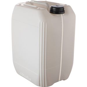 Jerrycan 20 liter wit met zichtstreep