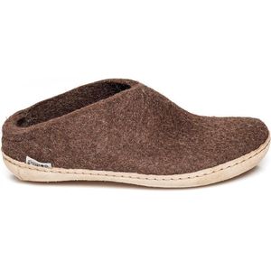 Glerups Slipper met leren zool-Bruin-42