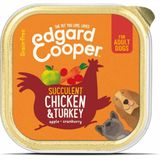 Edgard & Cooper Kuipje Vers Vlees Hondenvoer Kip - Kalkoen - 11 x 150 gr - Voordeelverpakking