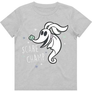Disney The Nightmare Before Christmas - Scare Champ Kinder T-shirt - Kids tm 6 jaar - Grijs