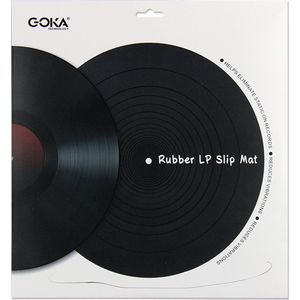 GOKA – Slipmat platenspeler – Zwart - Silicone slipmat – draaitafel mat – Anti-statische slipmat