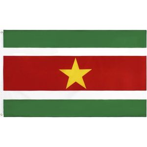 VlagDirect - Surinaamse vlag - Suriname vlag - 90 x 150 cm.