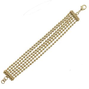 Behave Armband - goud kleur - bolletjes schakel - schakelarmband - 18 cm