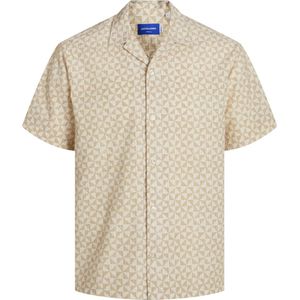 JACK&JONES JORLUKE SEERSUCKER RESORT SHIRT SS SN Heren Overhemd - Maat XL