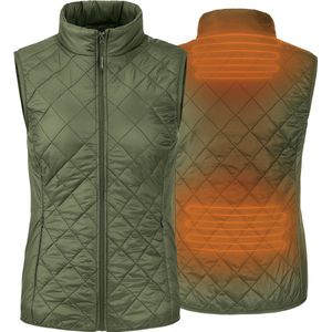 Verwarmde mouwloze vest - Slim Fit Voor Vrouwen - Rapid battery technologie - kaki