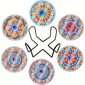 Lisasstore - Diamond painting onderzetters met deksel - Mandala