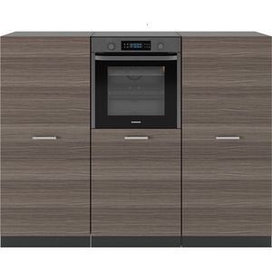 Vicco R-Line Keukenblok – 180 cm zonder werkblad Edel grijs/antraciet zonder werkblad