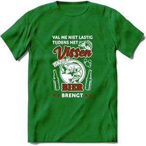 Val Me Niet Lastig Tijdens Het Vissen T-Shirt | Rood | Grappig Verjaardag Vis Hobby Cadeau Shirt | Dames - Heren - Unisex | Tshirt Hengelsport Kleding Kado - Donker Groen - 3XL