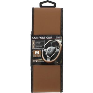 Car Plus Stuurhoes Comfort Grip Uni Kunstleer Bruin 37-38 Cm